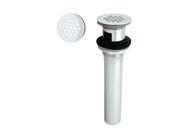 Grid Strainer Lavatory Drain with Overflow Holes Exposed in Powdercoated White
