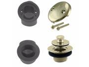 Twist Close Sch. 40 ABS Plumber s Pack with Two Hole Elbow in Polished Brass