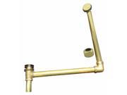 SNSdirect ABS Brass Semi Exposed Waste Overflow with Tip Toe Drain in PVD Polished Brass