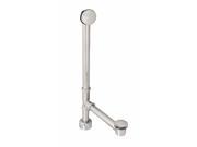 European Tip Toe Bath Waste Hidden Overflow 22 in. Make Up 17 Ga. in Polished Nickel