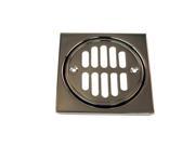Shower Strainer Set Square with Crown in Polished Chrome
