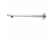 1 2 in. IPS x 16 in. Square 90 Degree Rain Arm with Flange in Polished Chrome
