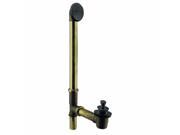 Pull Drain Bath Waste 22 in. Make Up 20 Ga. Tubing in Powdercoated Flat Black