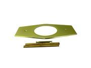 One Hole Remodel Plate for Moen and Delta in Polished Brass