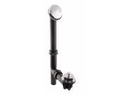 Black 1 1 2 in. Tubular Twist Close Bath Waste in Polished Chrome