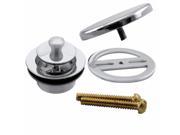 Twist Close Tub Trim Set with Floating Overflow Faceplate in Polished Chrome