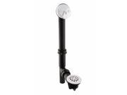 Black 1 1 2 in. Tubular Trip Lever Bath Waste in Powder coated White