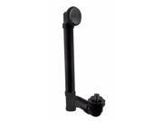 Pull Drain Sch. 40 ABS Bath Waste with One Hole Top Elbow in Powdercoated Flat Black