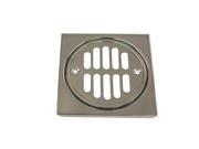 Shower Strainer Set Square with Crown in Satin Nickel