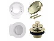 Pull Drain Sch. 40 PVC Plumber s Pack with Two Hole Elbow in PVD Polished Brass