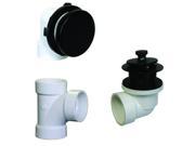 Illusionary Overflow Sch. 40 PVC Plumbers Pack with Lift and Turn Bath Drain in Oil Rubbed Bronze
