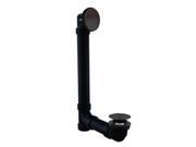 Illusionary Overflow 12 in. 4 in. Sch. 40 ABS Bath Waste and Overflow with Tip Toe Bath Drain in Oil Rubbed Bronze