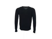 Sean John Black Cable Knit V Neck Sweater