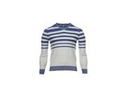 Kenneth Cole Lavender Blue Wide Striped V Neck Sweater