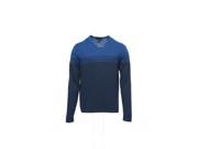 Alfani Blue Striped V Neck Sweater