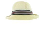 Rocawear Natural Striped Fedora Trilby Hat 40