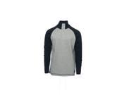 Nautica Jeans Co Light Gray Color Block Mock Neck Sweater
