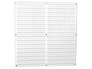 Wall Control White Metal Pegboard Pack Two 32in Tall x 16in Wide Pegboard Tool Boards