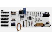 Wall Control 8ft Metal Pegboard Master Workbench Kit White Toolboard Black Accessories
