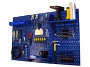 Wall Control 4ft Metal Pegboard Standard Tool Storage Kit Blue Toolboard Blue Accessories