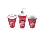 Ohio State Buckeyes NCAA Bath Tumbler Toothbrush Holder Soap Pump Panel S...