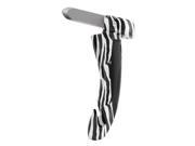 Car Cane 3 in 1 Mobility Aid with Seat Cutter and Built in Flashlight Zebra