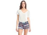 Women s Bohemian Summer Beach Shorts with All Over Print