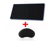 Wanmingtek XL Size 600*300MM Mouse Pad Non Skid Rubber Base Locking Edge Keyboard Table Professional Gaming Mouse Pad Mat with Soft Hand Wrist Pad Mouse Kit For