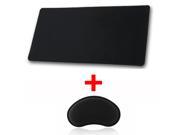 Wanmingtek XL Size 600*300MM Mouse Pad Non Skid Rubber Base Locking Edge Keyboard Table Professional Gaming Mouse Pad Mat with Soft Hand Wrist Pad Mouse Kit For