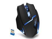 Wanmingtek Professional Wireless Gaming Mouse 2.4G Optical Mouse 6 Button 2400DPI Backlight Gaming Mice for Gamer PC Computer Laptop OS Macbook