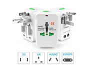 Wanmingtek Universal World Wide Travel Charger Adapter Plug All in One Wall Charger Adaptor Adapter Works In More Than 160 Countries Including EU UK US AU JP CH