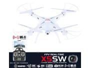 Syma X5SW-E2 Explorers2 2.4GHz 4CH WiFi FPV RC Quadcopter Drone with Camera 0.3MP HD 6 Axis 3D Flip Flight Toys for Children White