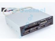 USB 2.0 3.5 IN INTERNAL CARD READER WITH 4 PORT HUB POWER SD SDHC MMS XD M2 CF