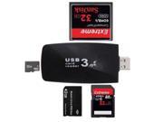 USB 3.0 All in1 Flash Memory Card Reader Adapter for SD SDHC MMC Micro TF CF XD