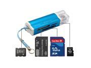3x 32GB USB 2.0 All in 1 High Speed Memory Card Reader for Micro SD TF SDHC MMC