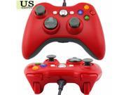 Red USB Wired Controller For PC Microsoft Xbox 360 Remote Gamepad US Shipping