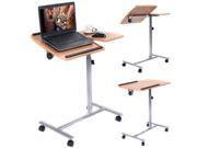 Adjustable Laptop Notebook Desk Table Stand Holder Swivel Home Office Wheels