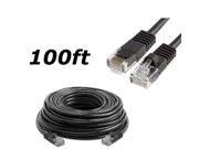 100 FT Cat5 RJ45 Ethernet LAN Network Cable for PC Xbox PS Internet Router Black
