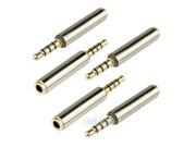 5x Gold 3.5mm Male to 3.5mm Female Stereo Audio Headphone MIC Adapter Extender
