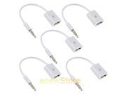 5*3.5mm Male AUX Audio Plug Jack to USB 2.0 Female Converter Cable Cord