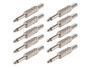 10 pack 1 4 male mono monaural audio cable jack connector plugs
