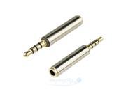 Gold 3.5mm Male to 3.5mm Female Stereo Audio Headphone MIC Adapter Extender USA