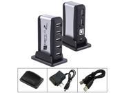 7 Port High Speed USB 2.0 HUB with AC Power Adapter for PC Laptop Durable