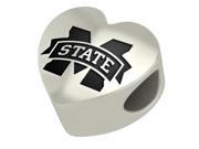Mississippi State Bulldogs Heart Bead