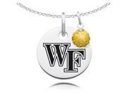 Wake Forest Demon Deacons Necklace with Crystal Ball Accent