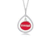 Detroit Mercy Titans Sterling Silver and CZ Necklace