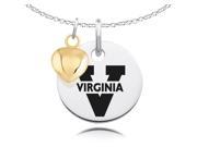 Virginia Cavaliers Necklace with Heart Charm