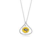Towson Tigers Silver and CZ Necklace
