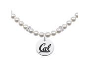 California Golden Bears Pearl Necklace with Round Charm