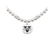 Valdosta State Blazers Pearl Necklace with Round Charm